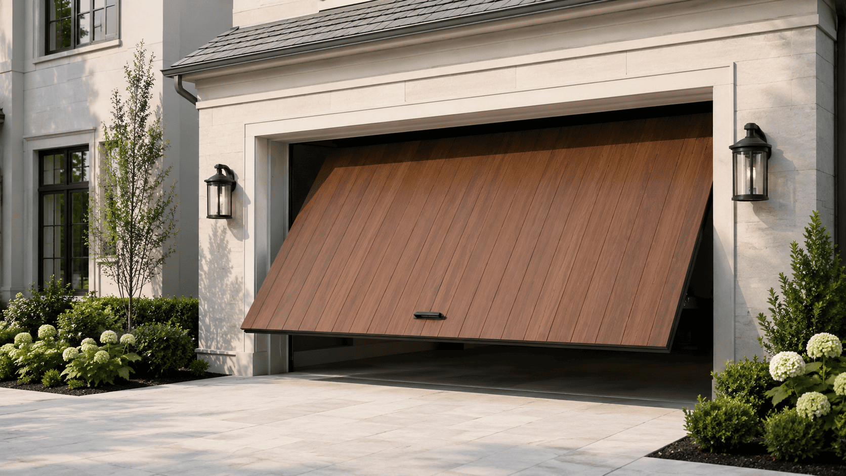 Garage door repair in progress — Blackburn